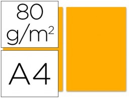100h papel fotocopiadora Liderpapel A4 80g/m² color naranja